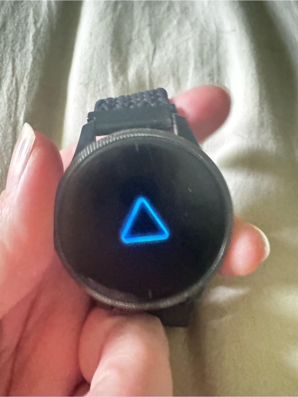 garmin Black Smartwatch with Blue Display Accent